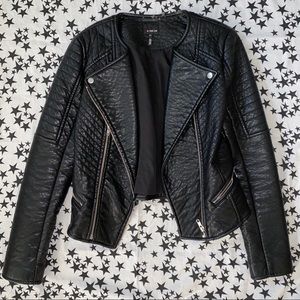 Vegan Leather Moto Jacket sz M